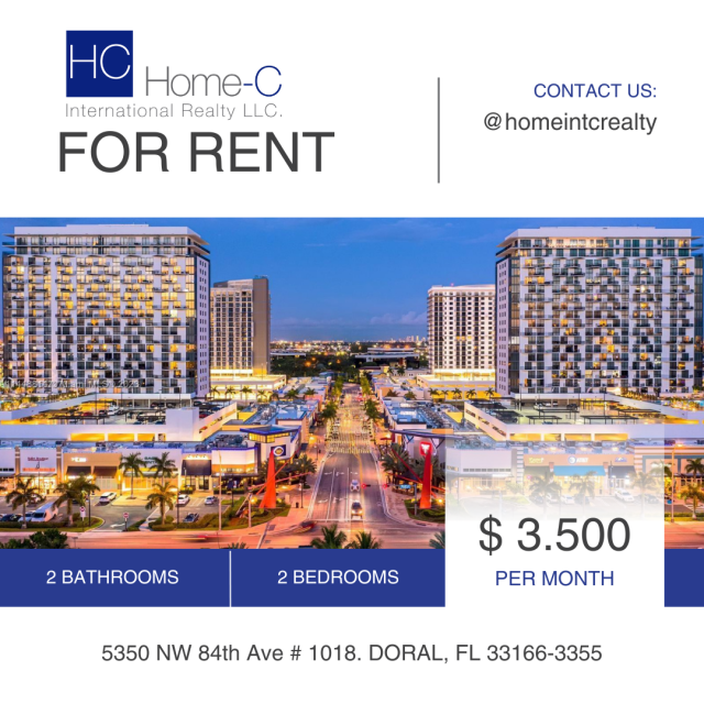 Live the High Life in Doral, FL – Luxury Condo for Rent at $3,500 per Month!